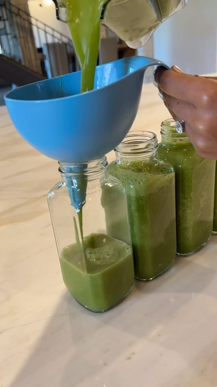 This is my go-to green juice recipe I stash in the fridge for easy gra